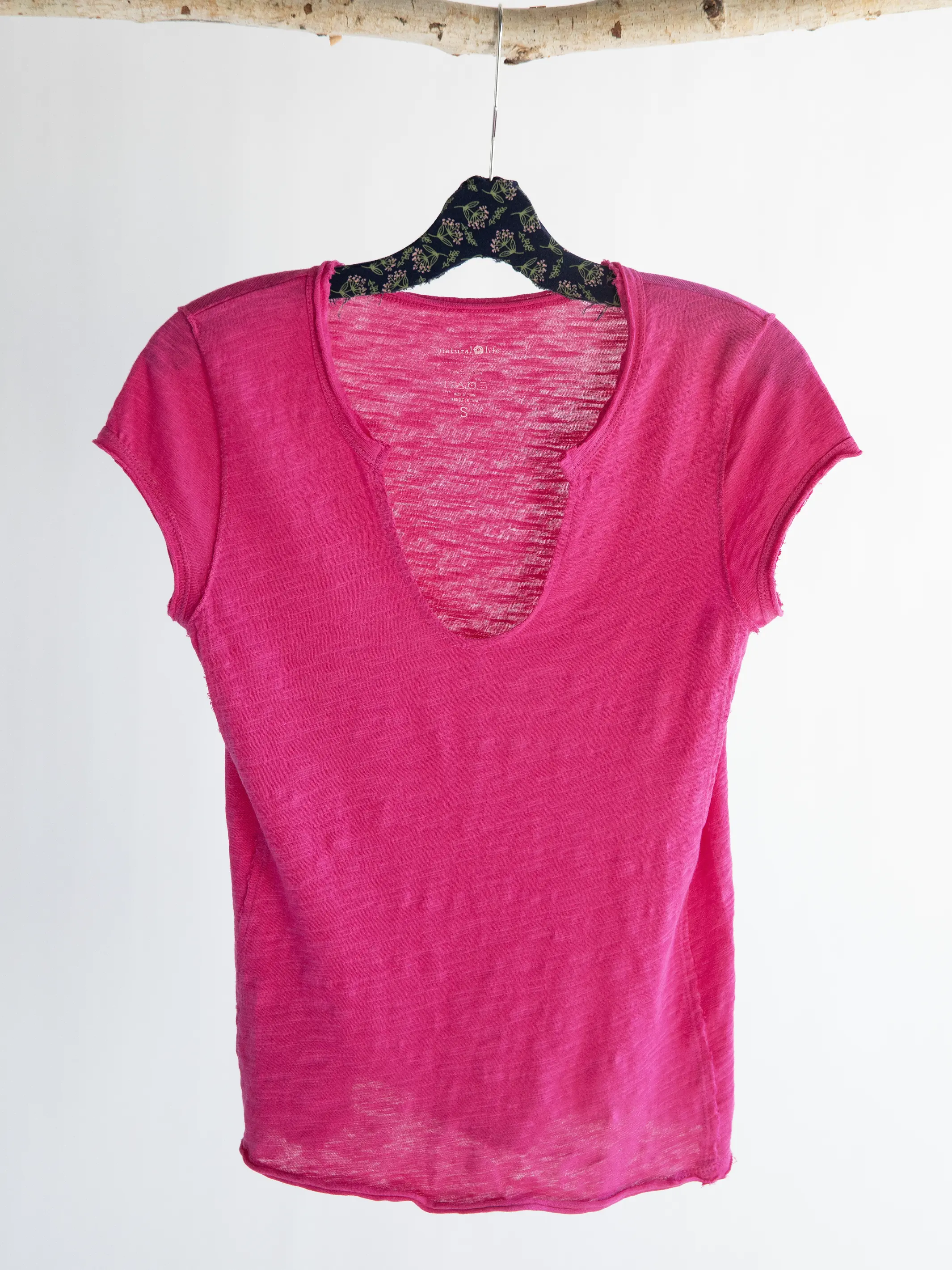 Molly Cotton Tee Shirt - Pink Flambe