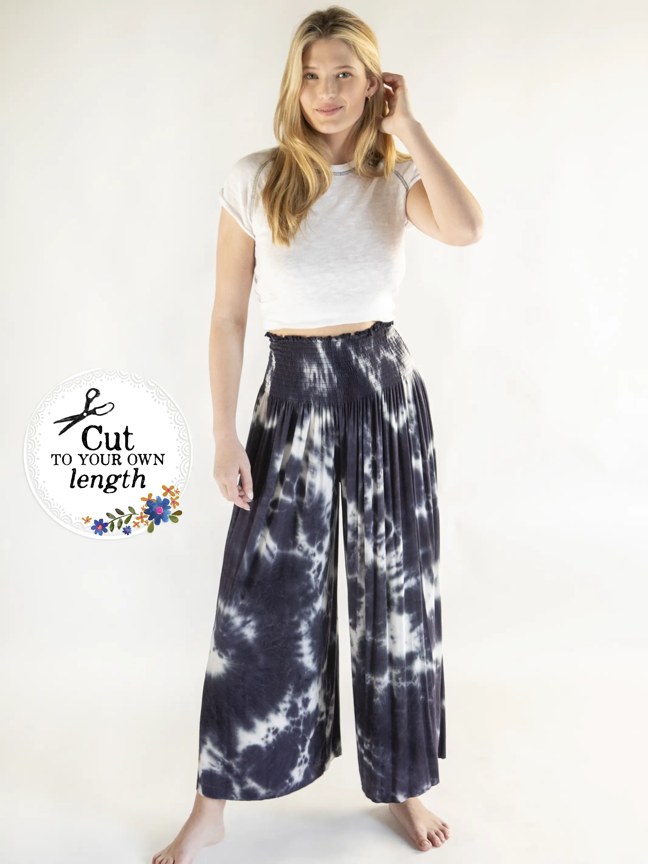 Make A Move Knit Palazzo Pant - Midnight Tie-Dye