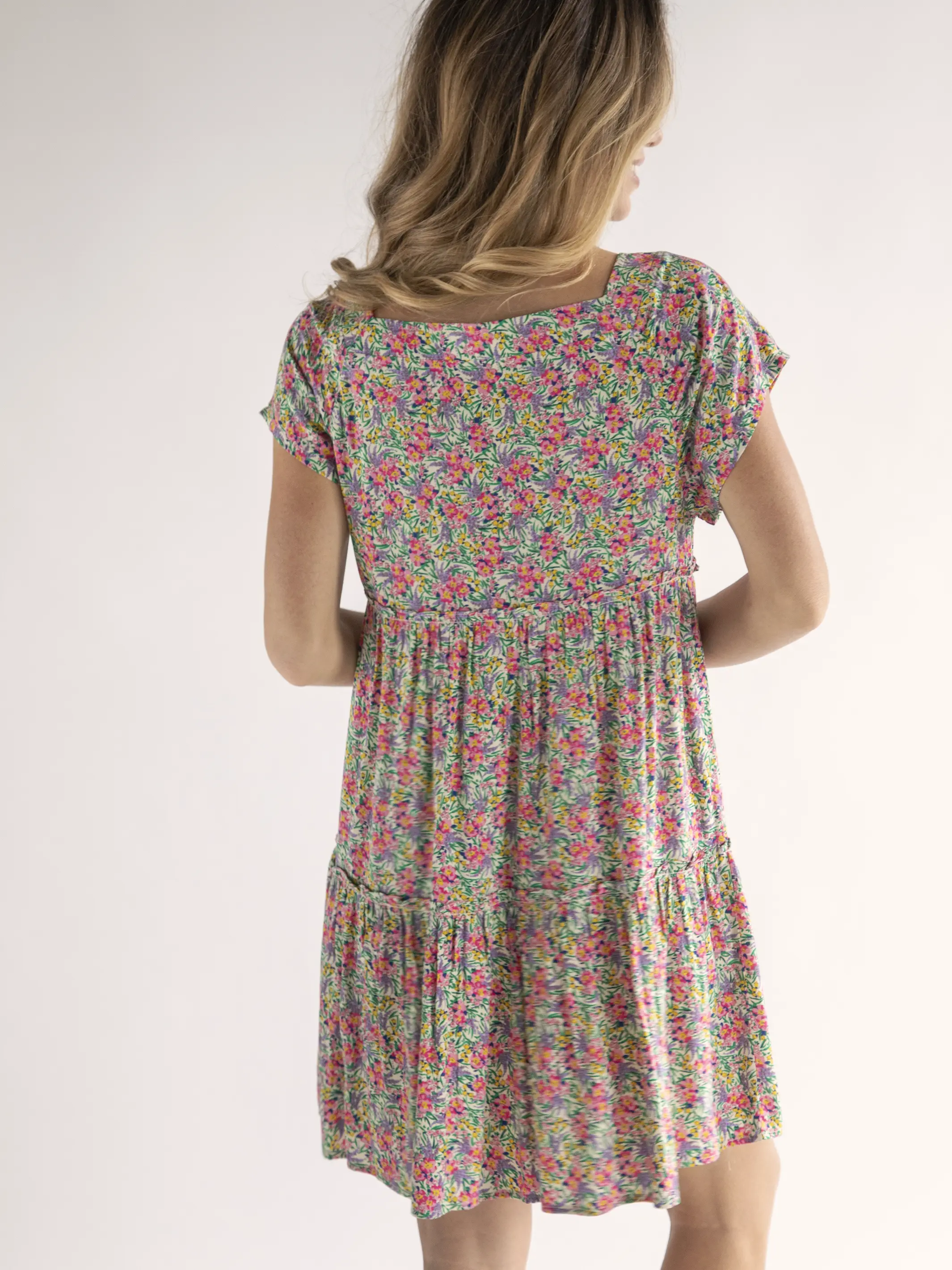 Berkley Dress - Ditsy Neon Floral