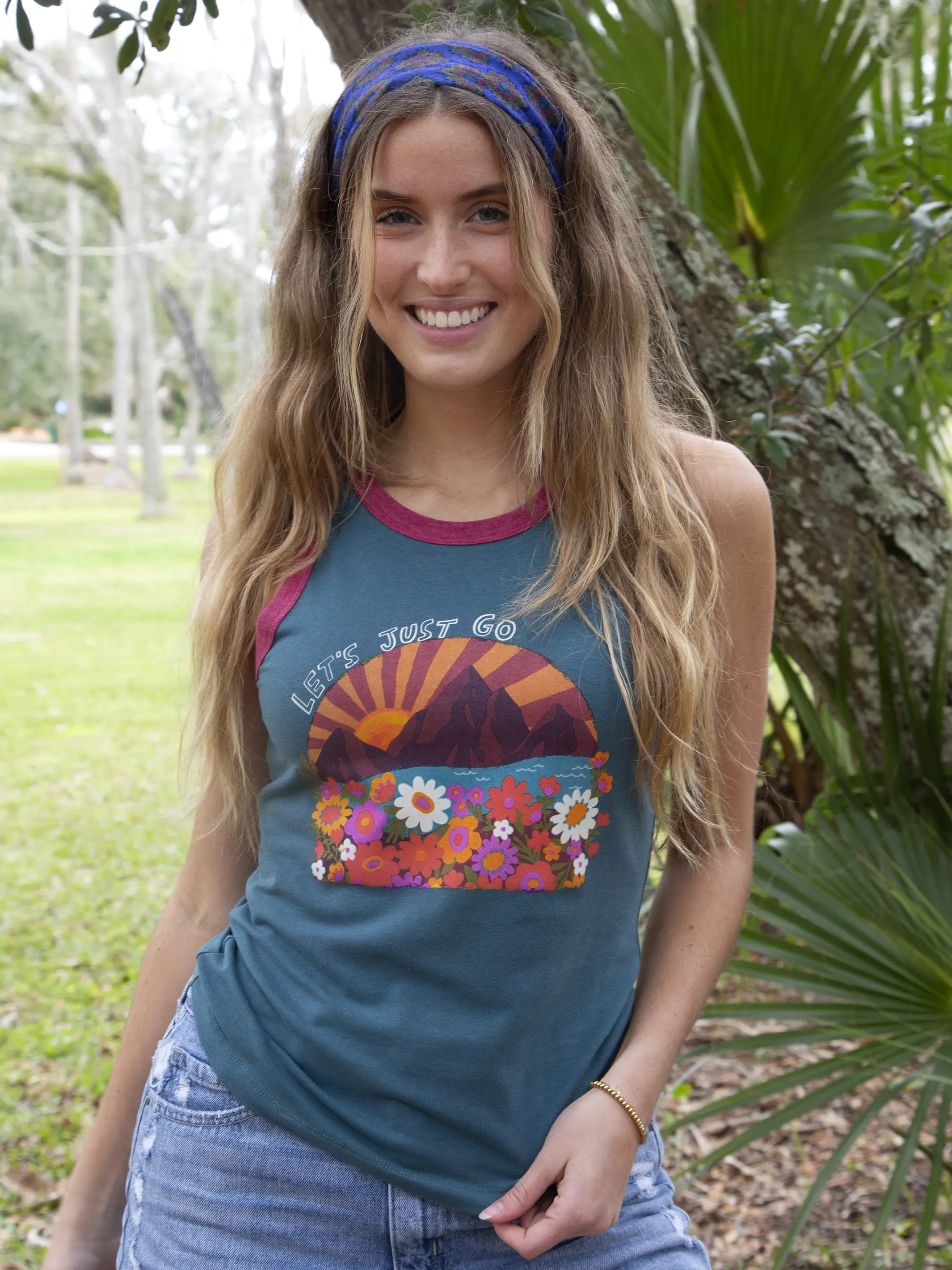 Ringer Tank Top - Let's Just Go