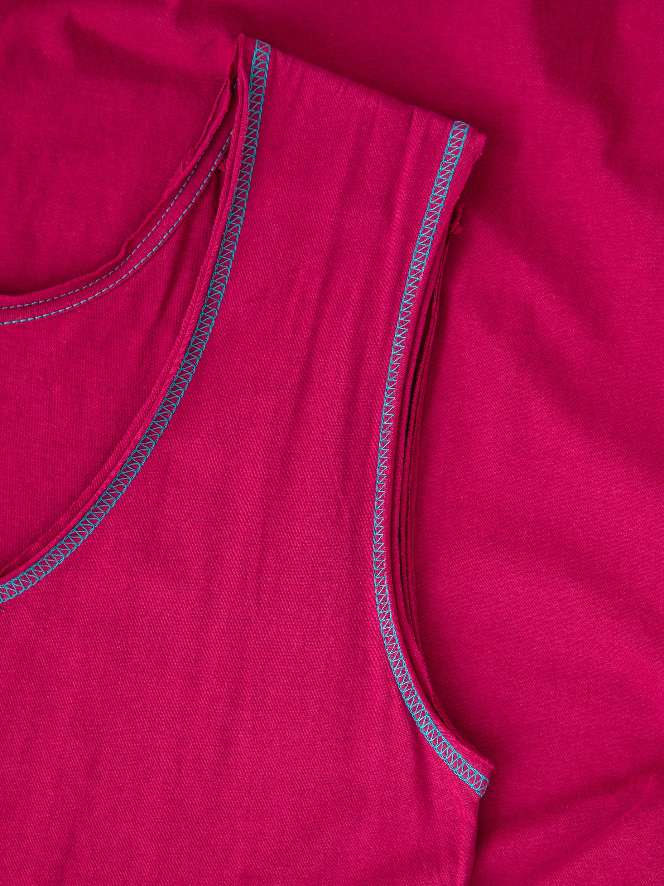 Hangout Cotton Midi Dress - Cranberry