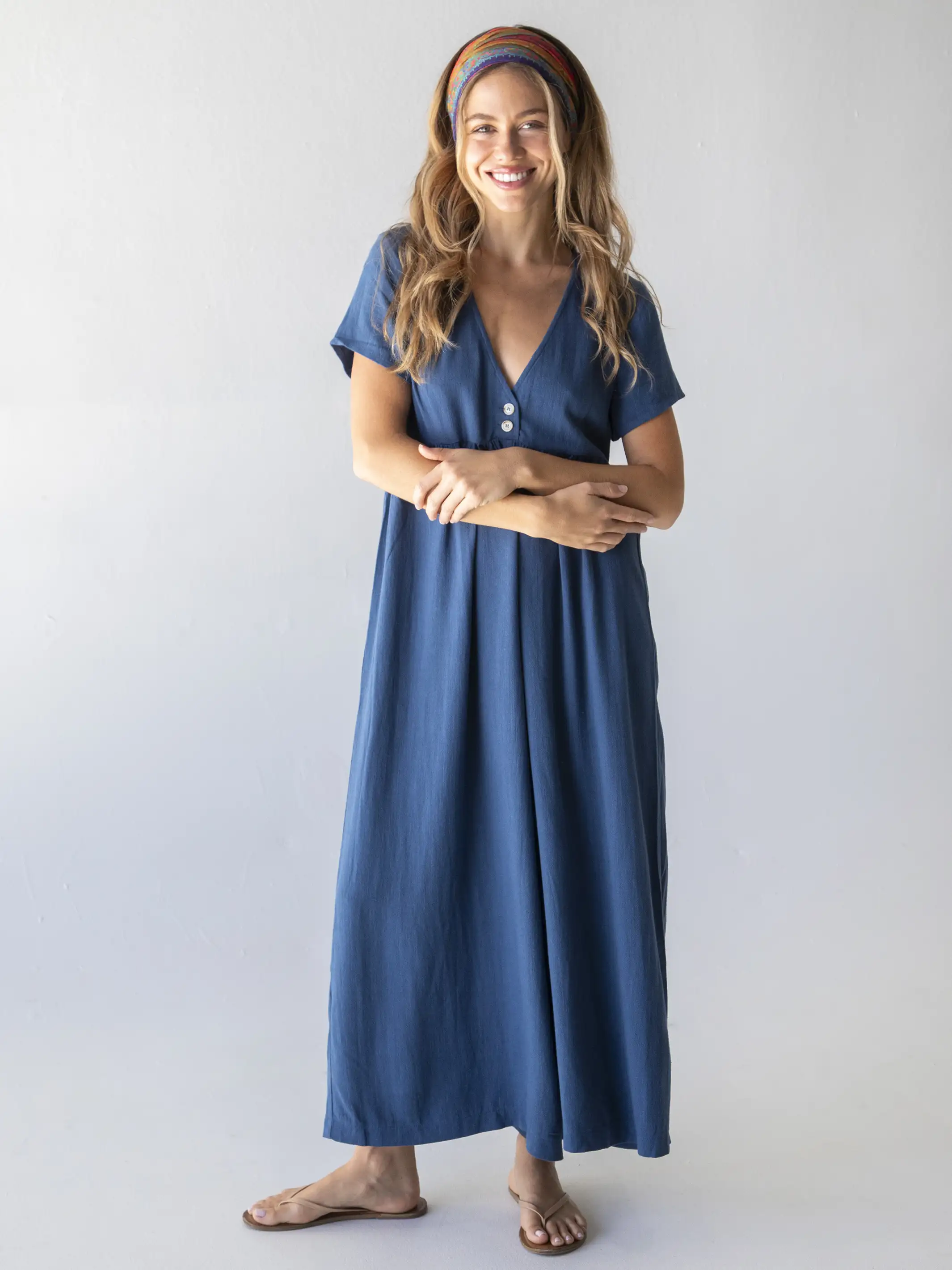 Avery Wide-Leg Jumpsuit - Indigo