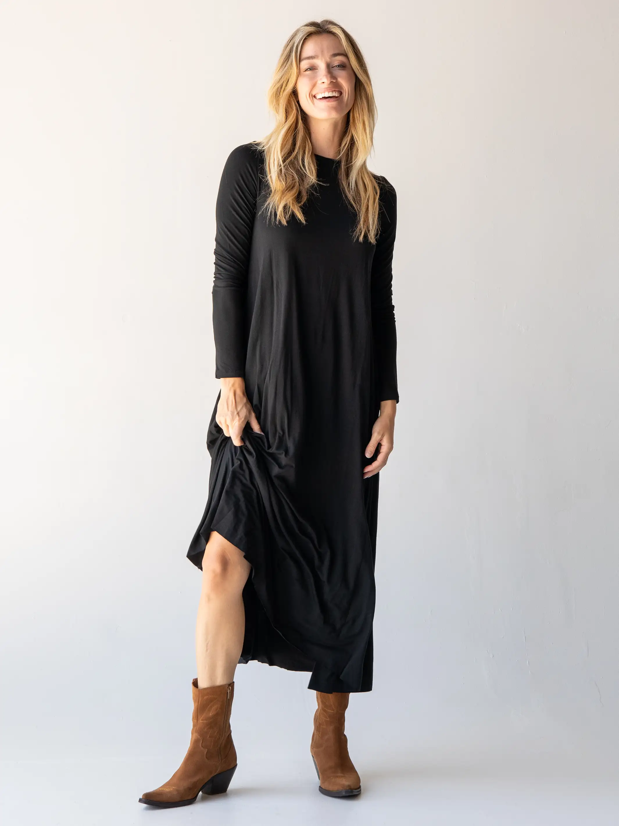 Stevie Knit Maxi Dress - Black