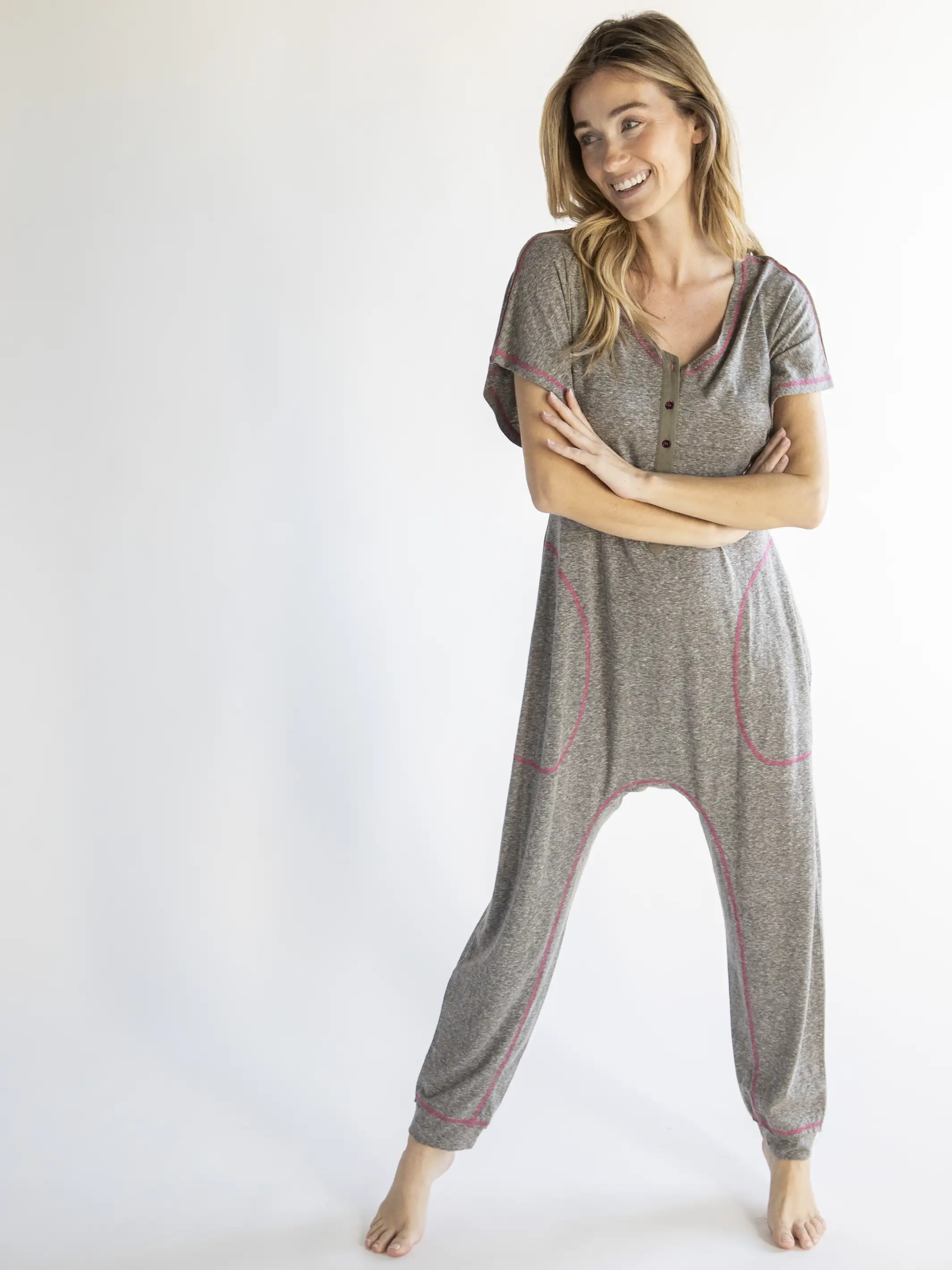Riley Jumpsuit - Heather Grey