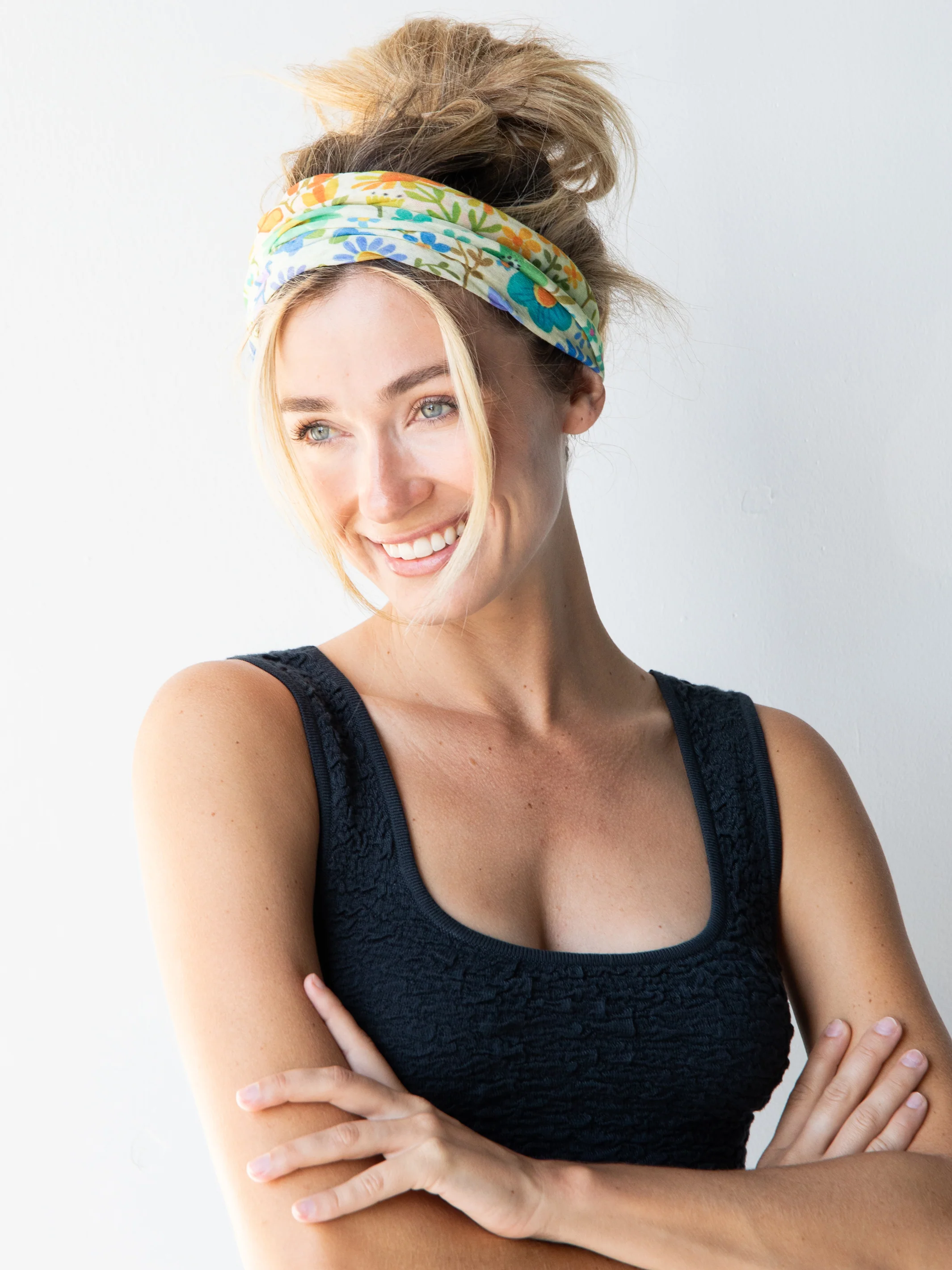 Full Boho Bandeau® Headband - Rainbow Floral